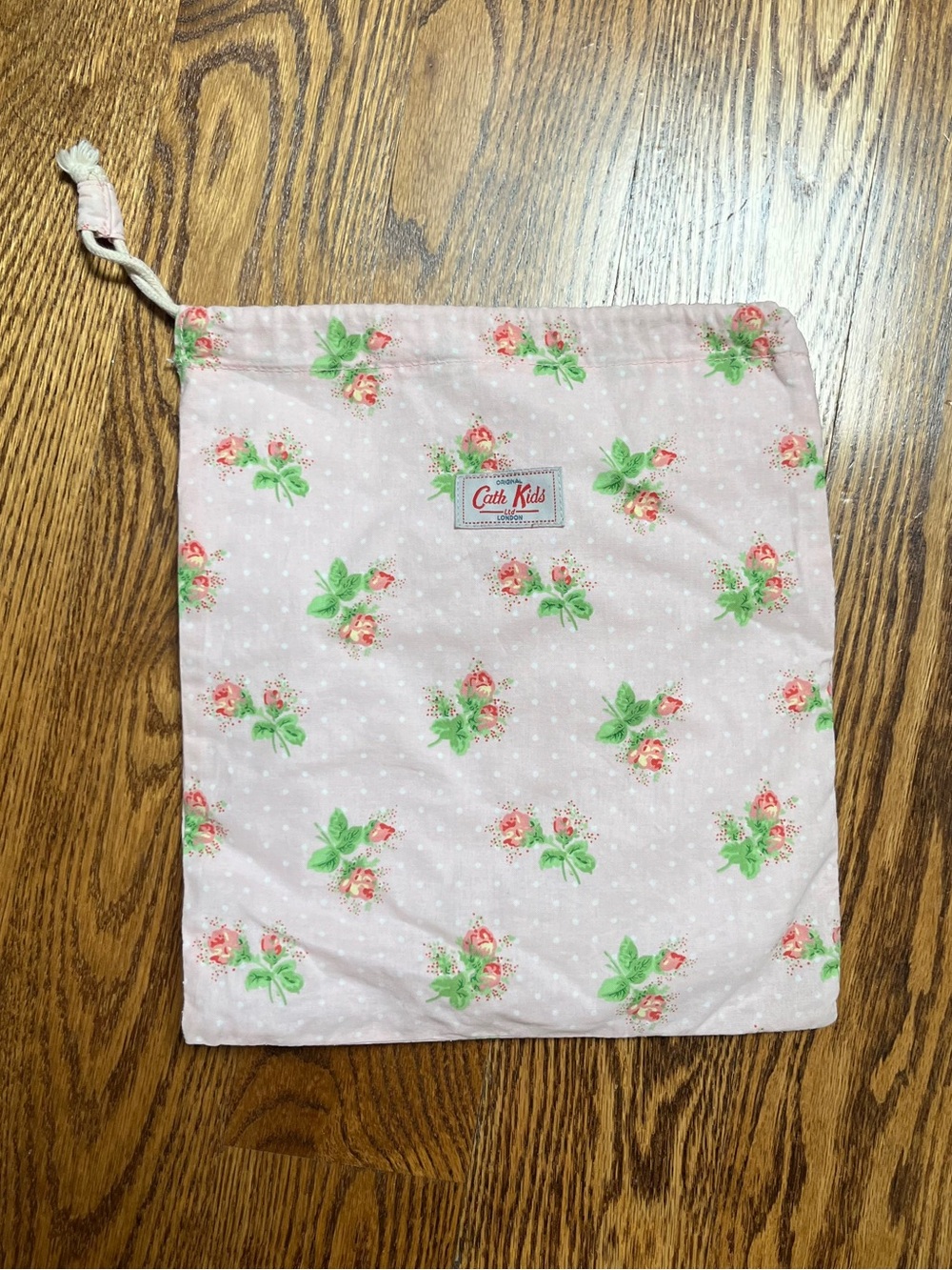 Cath Kidston Pastel Pink Floral Drawstring Pouch